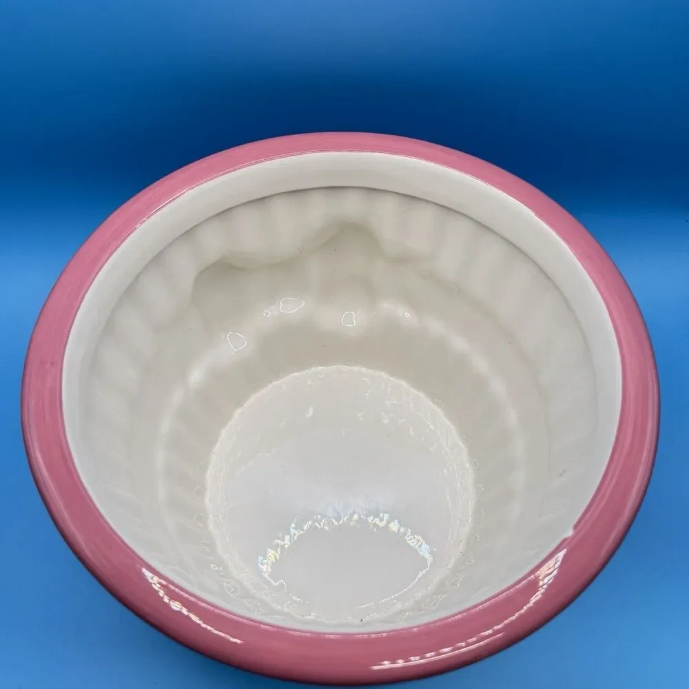 Deb Malewski Next Day Art Cupcake Cookie Jar Pink Bow Ceramic Canister 7”